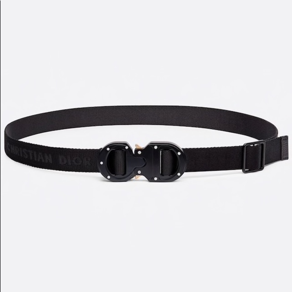 Dior 25mm Black Nylon Belt